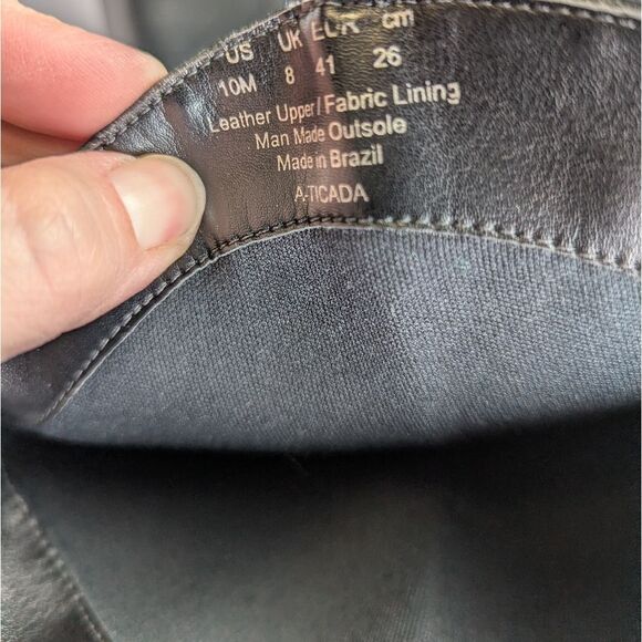 Franco Sarto Ticada Black Leather Knee-High Pointed Toe Block Heel Boots 10 - Picture 7 of 9